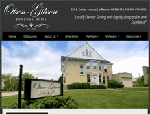 Tablet Screenshot of olsenfuneralhome.com